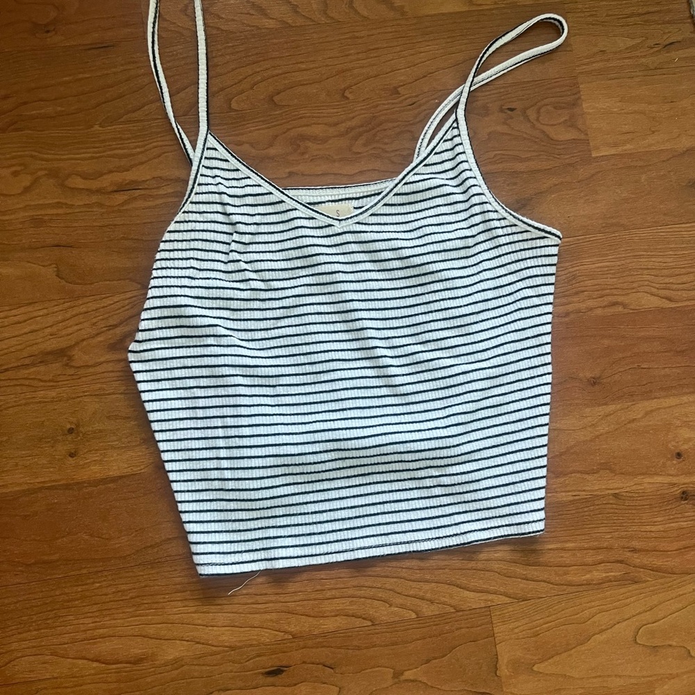 Striped Black and White Women's Top